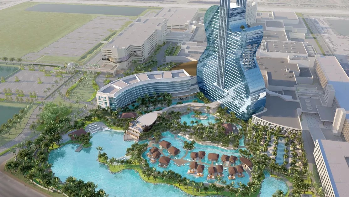 A Look at the Hard Rock’s Guitar-Shaped Resort: 16 Restaurants, 20 Bars, and Overwater Villas
