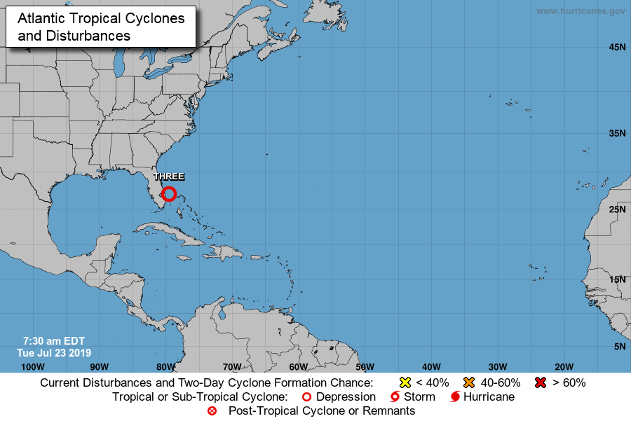 Tropical Depression Brewing Off the Coast of South Florida
