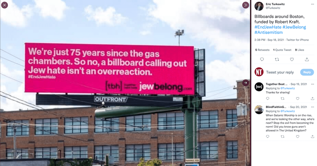 New Billboards Remind South Floridians That “Jew Hate” Is Wrong
