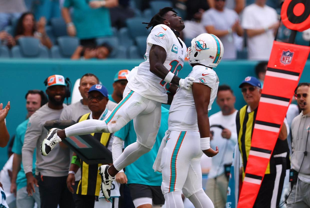 Tyreek Hill at Risk of “No Fun League” Fine After NFL Captures, Deletes Backflip Celebration Footage
