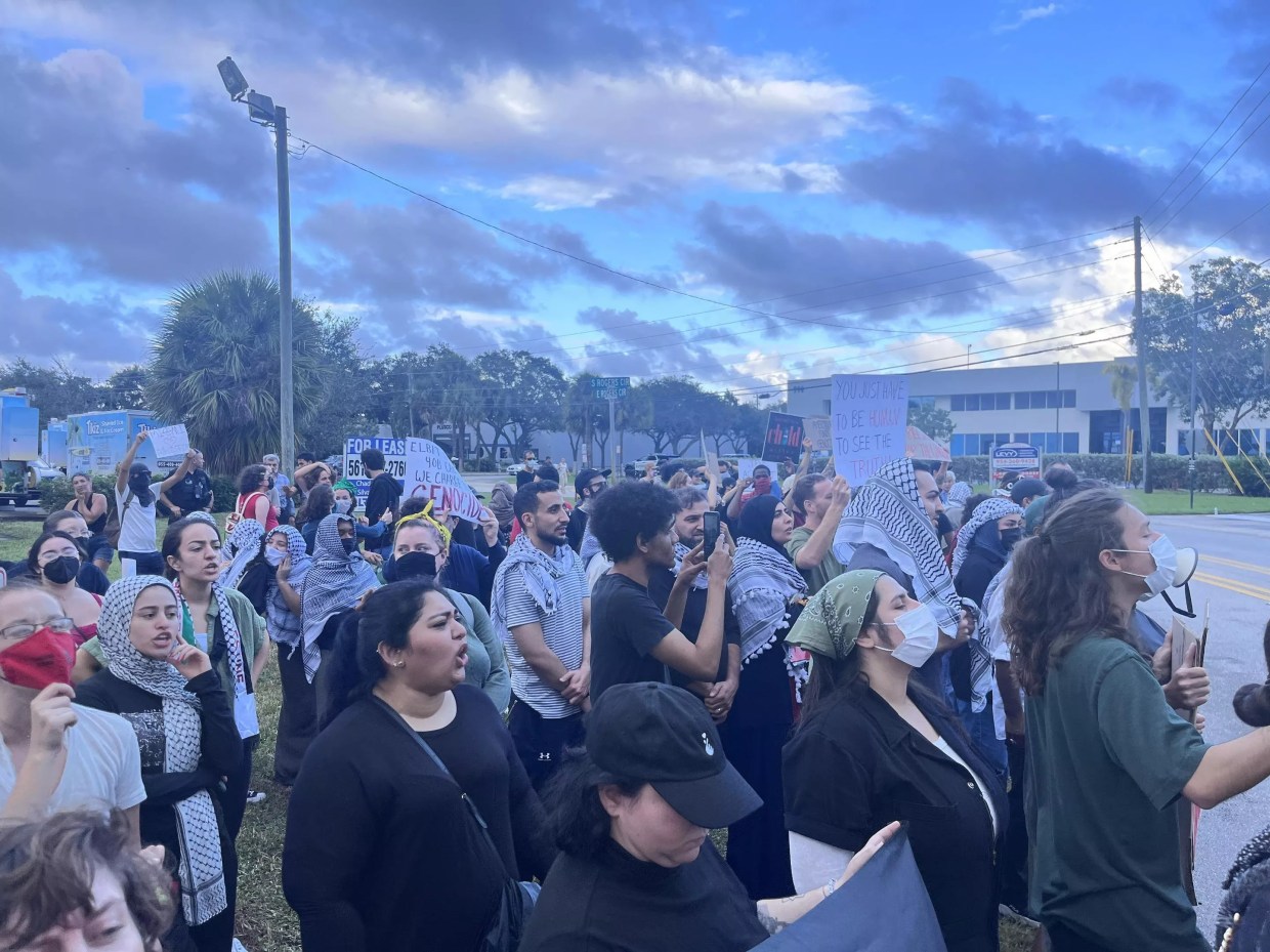 Pro-Palestine Groups Protest Israeli Arms Supplier at Boca Raton Office