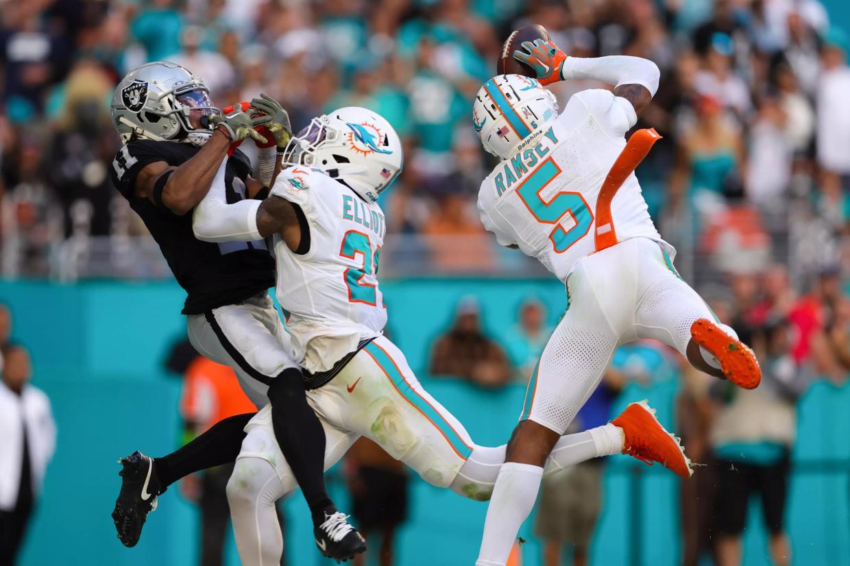 Jalen Ramsey Seals Dolphins Win Over Raiders with Two “Out of Control” Interceptions