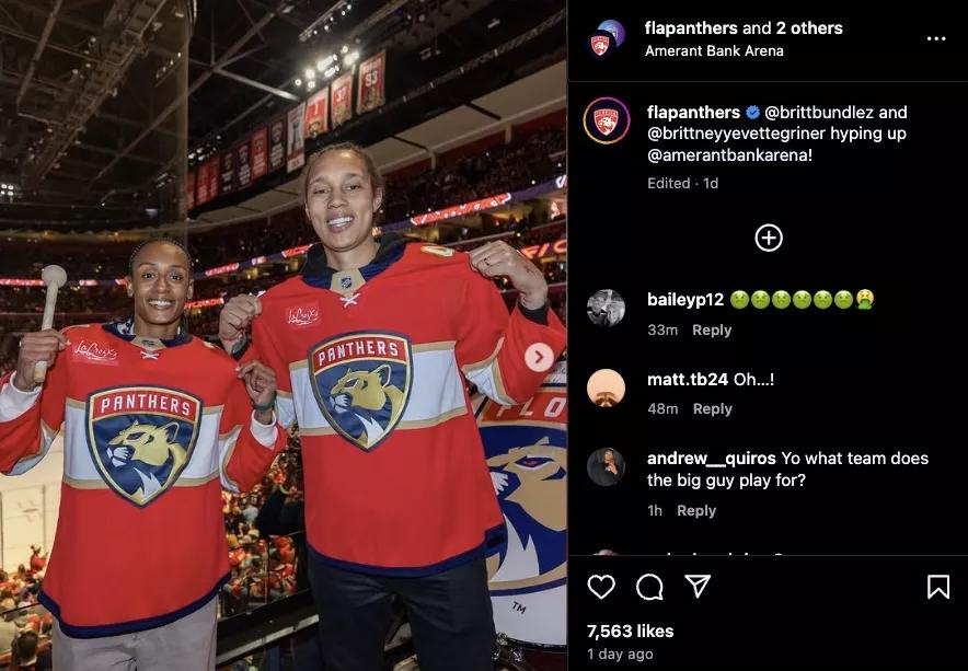 Florida Panthers Fans Boo Brittney Griner at Black History Night