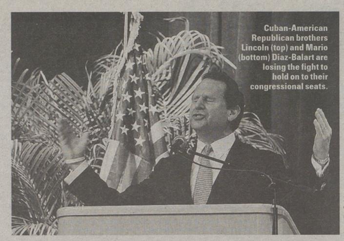 black and white screenshot of a photo of Lincoln Diaz-Balart